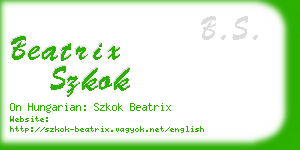 beatrix szkok business card